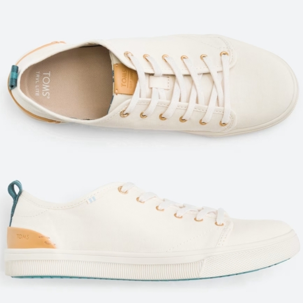 TOMS White Canvas Sneakers